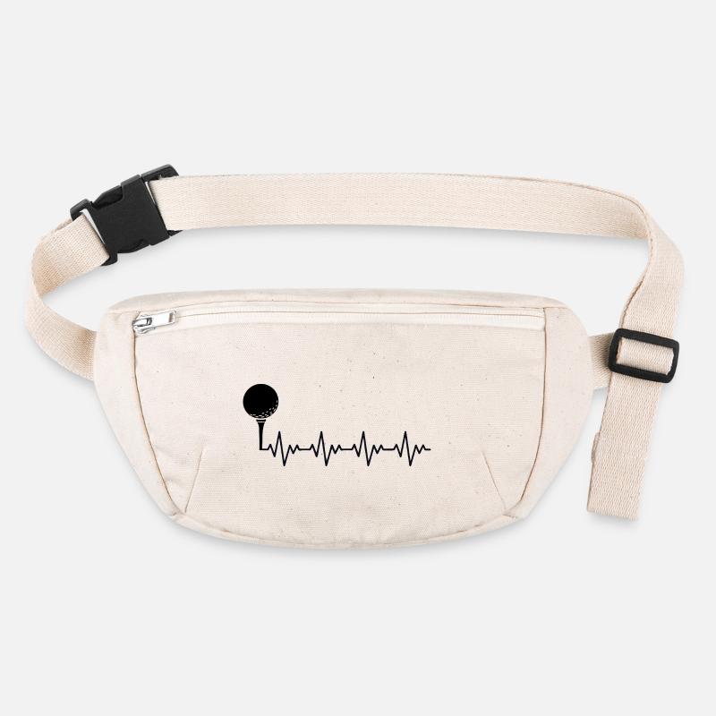 Golf Golfer Golfball EKG Herzschlag Herzfrequenz Stanley/Stella recycelte Gürteltasche