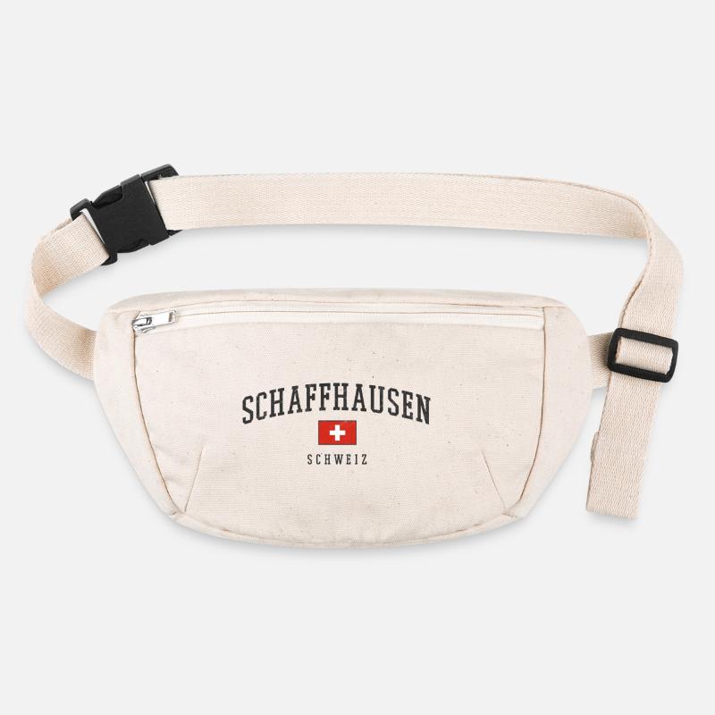 Schaffhausen Arch Text Swiss Flag Stanley/Stella recycelte Gürteltasche