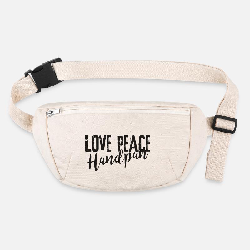 LOVE PEACE Handpan - black Stanley/Stella recycelte Gürteltasche