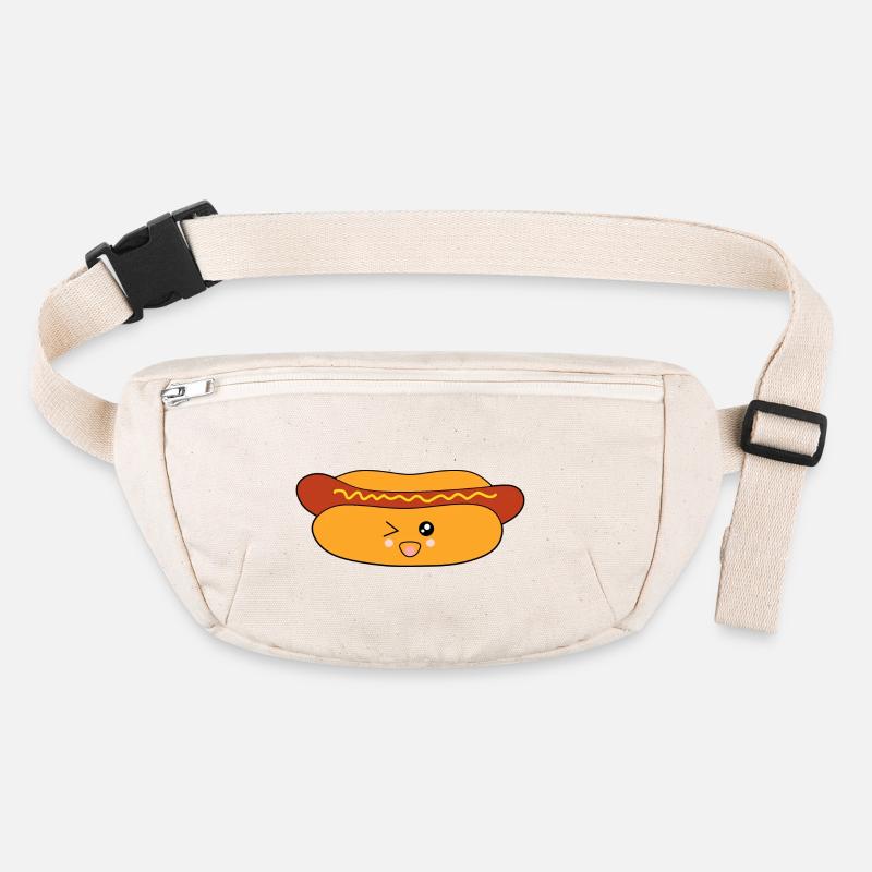Kawaii, Hot dog,Wurst, Würstchen, Metzger Stanley/Stella recycelte Gürteltasche