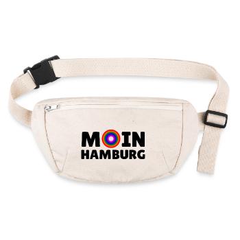 Moin Hamburg Regenbogen - Stanley/Stella recycelte Gürteltasche - Naturweiß - Vorne