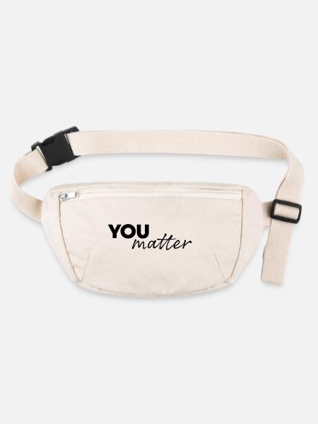 Vous comptez - Sac banane recyclé Stanley/Stella - blanc naturel - Devant