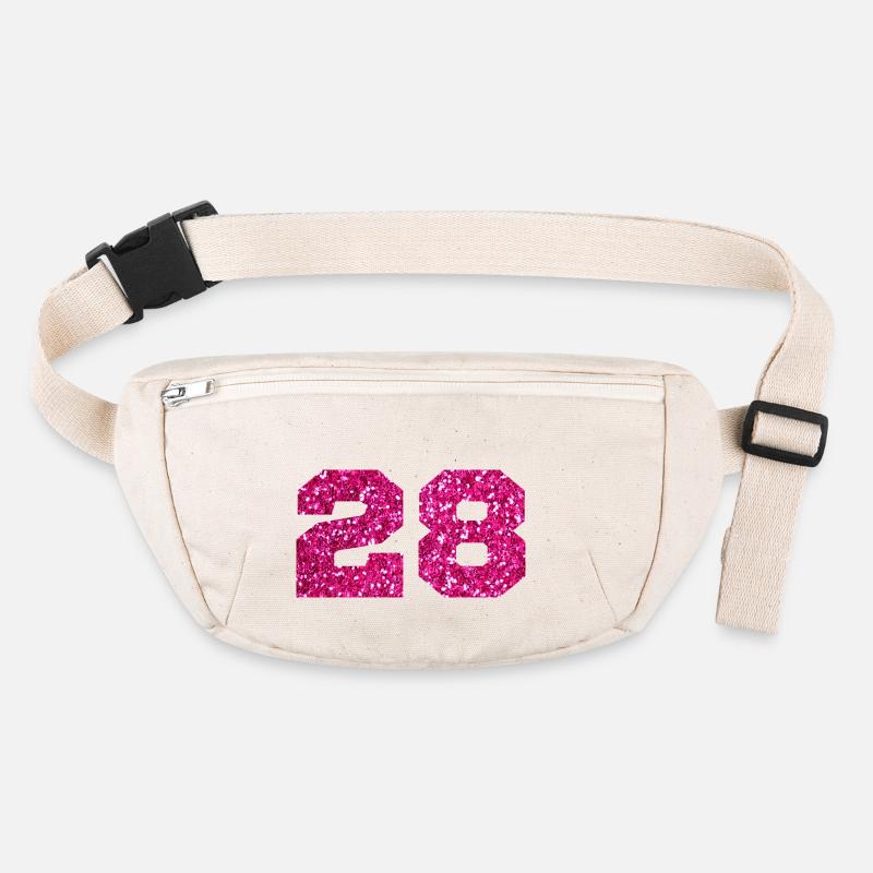 Nummer 28 Pink Glitter - 28-jähriges Jubiläum Stanley/Stella recycelte Gürteltasche