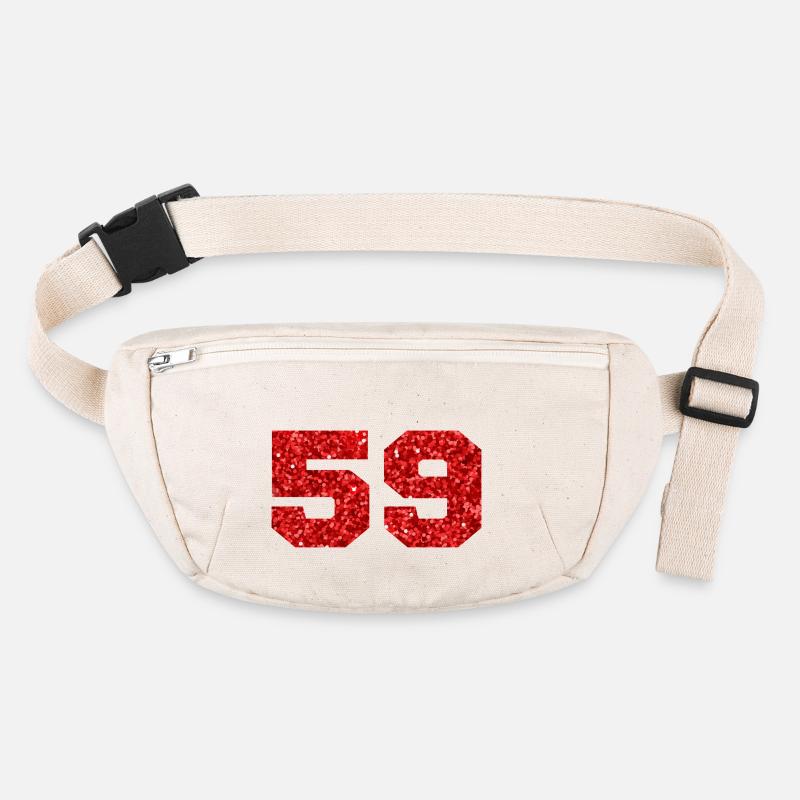 Nummer 59 Roter Glitzer - 59. Jahrestag Stanley/Stella recycelte Gürteltasche