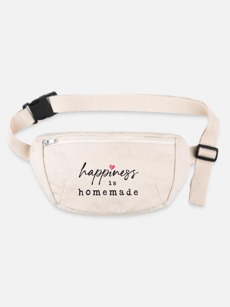 Happiness is Homemade - Stanley/Stella recycelte Gürteltasche - Naturweiß - Vorne