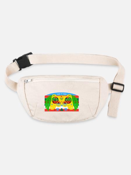 Vintage Retro Gaming Controller - Stanley/Stella recycelte Gürteltasche - Naturweiß - Vorne