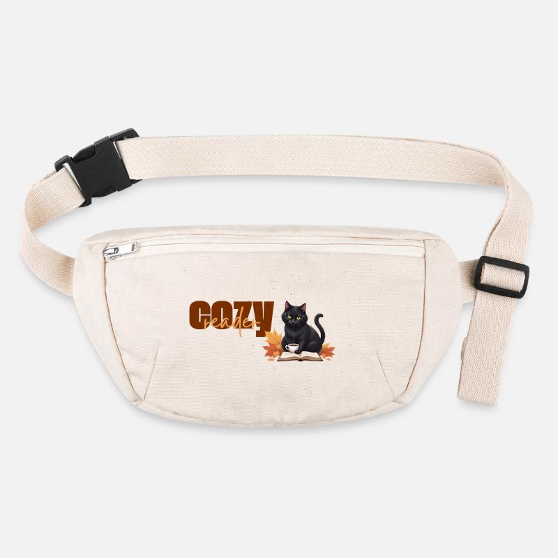 Cozy reader - Autumnal cat reading theme Stanley/Stella recycled Hip Bag 