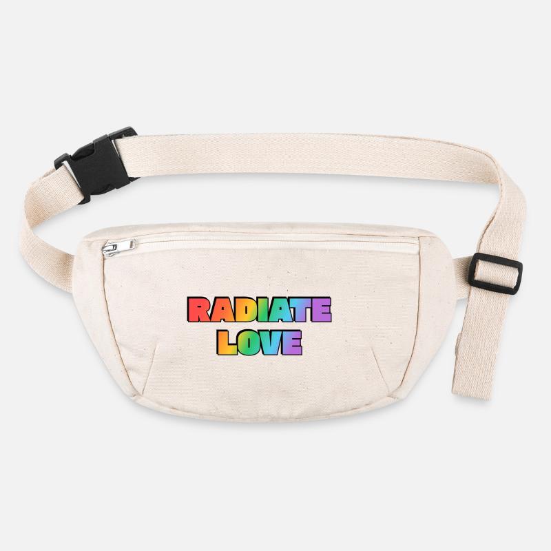Strahlen Sie Liebe Regenbogen aus Stanley/Stella recycelte Gürteltasche