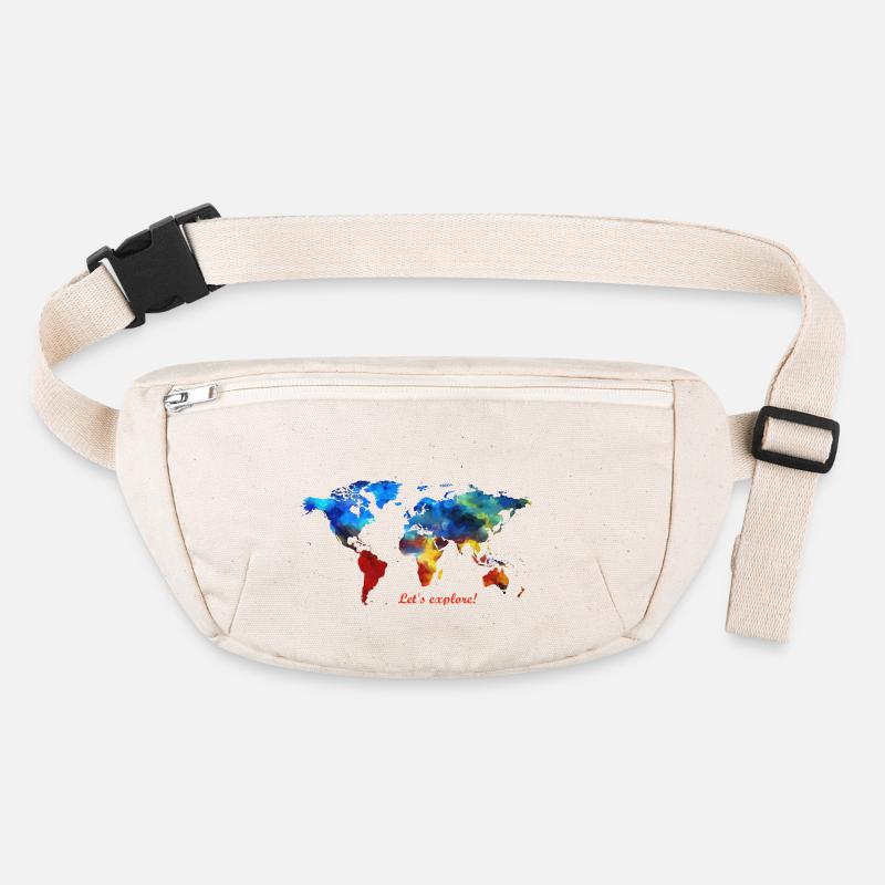 Permet d'explorer! carte du monde Sac banane recyclé Stanley/Stella