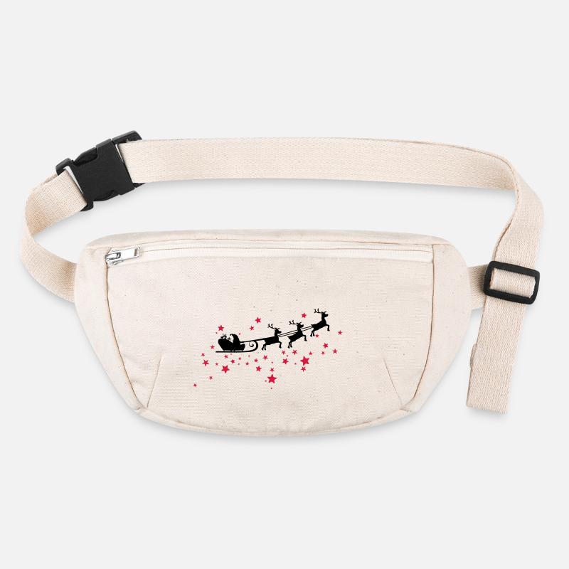 Christkind mit Schlitten am Sternenhimmel Stanley/Stella recycelte Gürteltasche