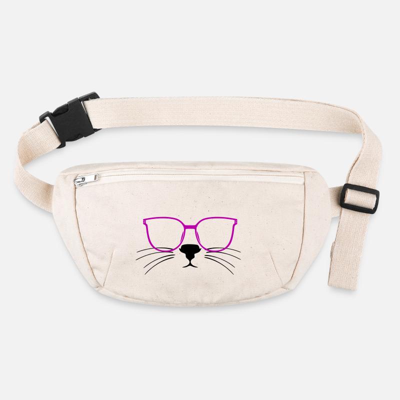 Cat Glasses Cat Lover Kitty Stanley/Stella recycled Hip Bag