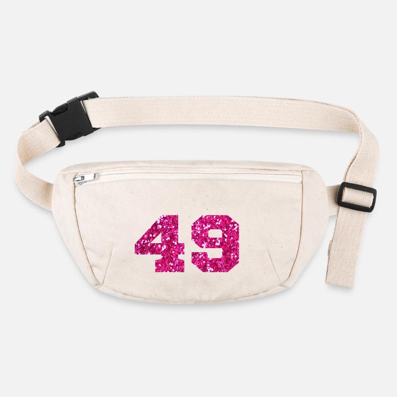 Nummer 49 Pink Glitter - 49. Geburtstag Stanley/Stella recycelte Gürteltasche