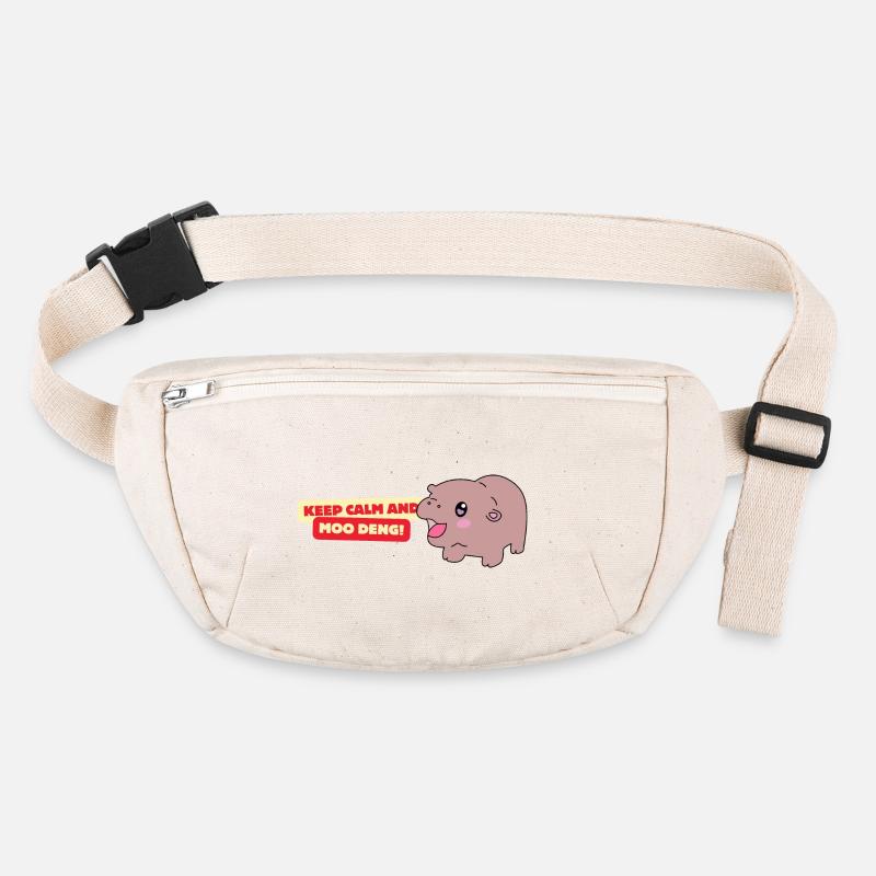 Moo Deng! - Stanley/Stella recycelte Gürteltasche - Naturweiß