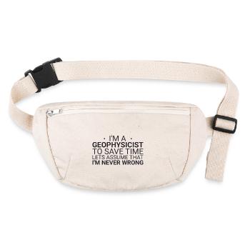 Geophysicist Never Wrong Geophysics - Stanley/Stella recycled Hip Bag  - natural - Front