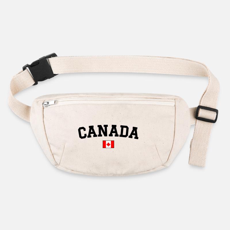 Drapeau du Canada Noir Sac banane recyclé Stanley/Stella