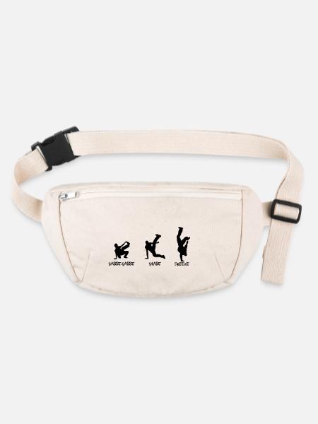 breakdance - Sac banane recyclé Stanley/Stella - blanc naturel - Devant