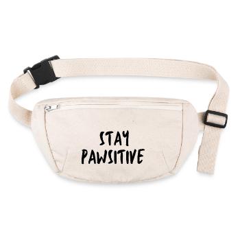 STAY PAWSITIVE - Stanley/Stella recycelte Gürteltasche - Naturweiß - Vorne