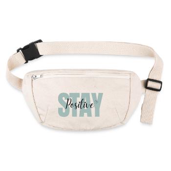 Stay Positive Light Aqua Cute - Stanley/Stella recycled Hip Bag  - natural - Front