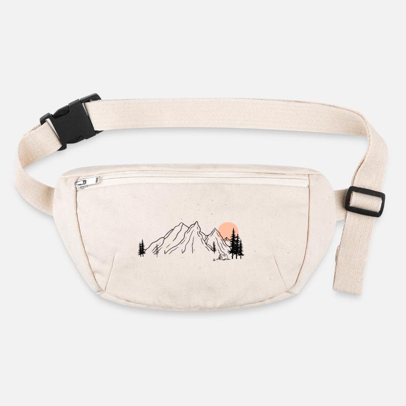 Sunrise Mountain Range Illustration Stanley/Stella recycled Hip Bag 