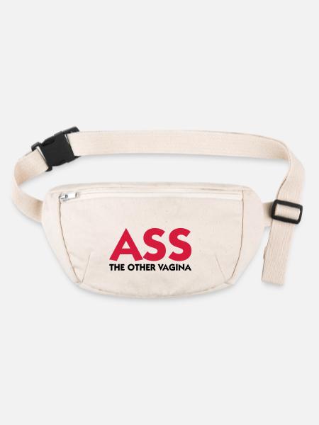 Ass: The other Vagina! - Stanley/Stella recycled Hip Bag  - natural - Front