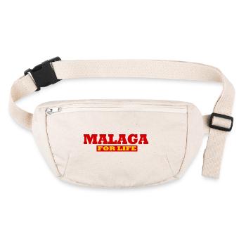 Malaga pour vivre - Malaga for life - Sac banane recyclé Stanley/Stella - blanc naturel - Devant