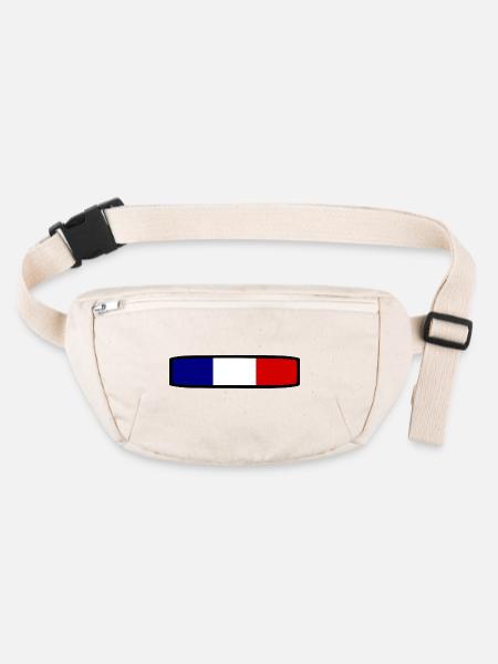 France flag - Stanley/Stella recycled Hip Bag  - natural - Front