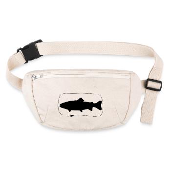 Forelle mit Spoon - Stanley/Stella recycelte Gürteltasche - Naturweiß - Vorne