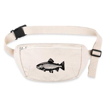 Vintage Rainbow Trout - Angler Fish Drawing - Stanley/Stella recycled Hip Bag  - natural - Front