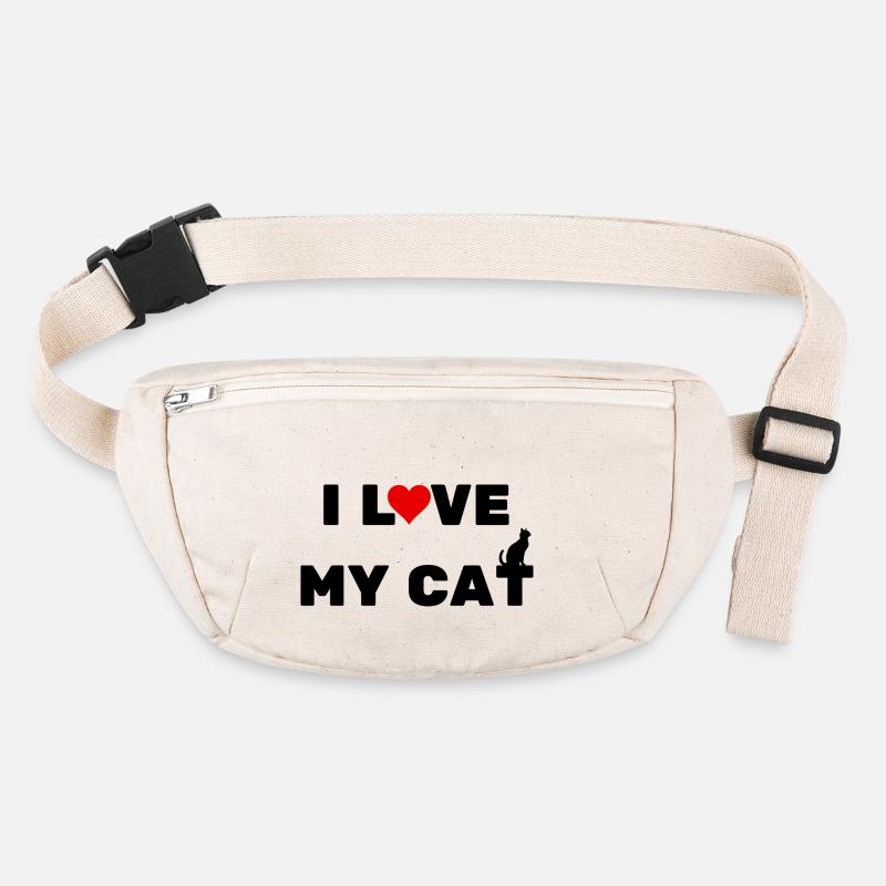 Ich liebe meine Katze Stanley/Stella recycelte Gürteltasche