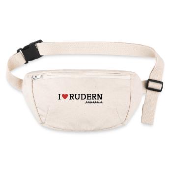 Rudern Ruderer Rudermannschaft Verein Club Wasser - Stanley/Stella recycelte Gürteltasche - Naturweiß - Vorne