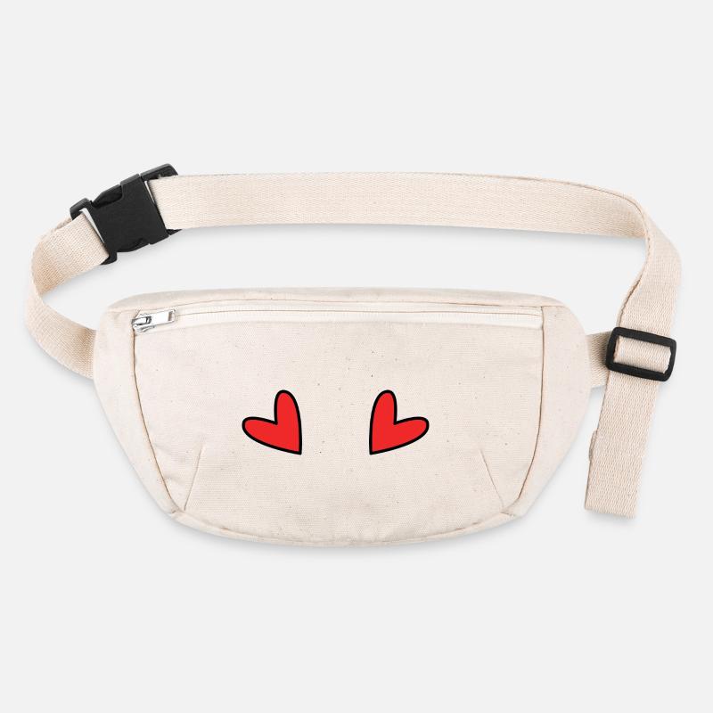 Coeur Minimaliste Enfantin Rouge Sac banane recyclé Stanley/Stella
