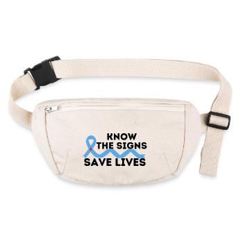 Know the Signs, Save Lives, diabetes - Stanley/Stella recycled Hip Bag  - natural - Front