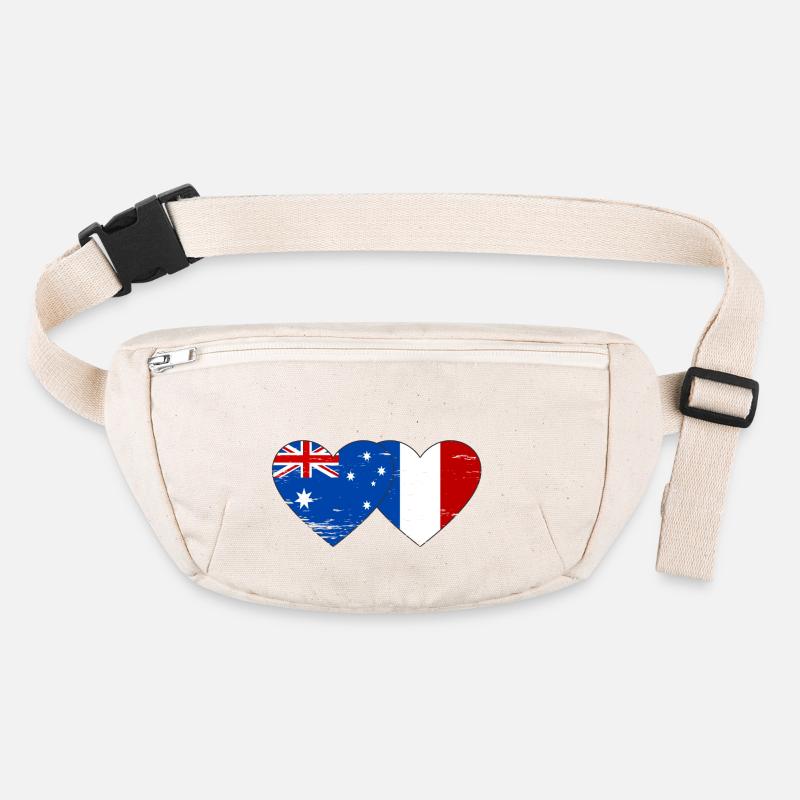 Australien Frankreich Flagge Herz used Stanley/Stella recycelte Gürteltasche