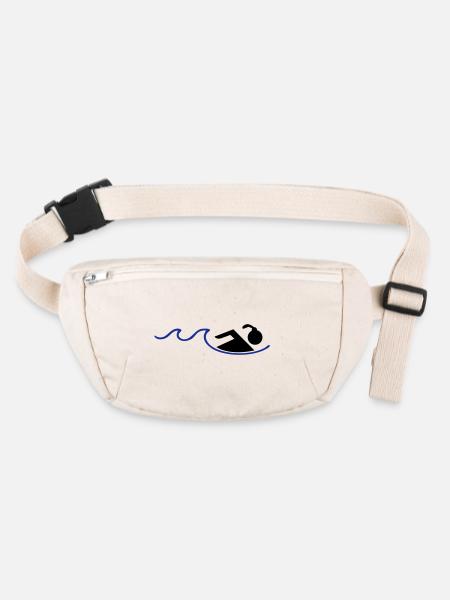 schwimmerin - Stanley/Stella recycelte Gürteltasche - Naturweiß - Vorne