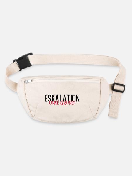 eskalation ohne grund - Stanley/Stella recycelte Gürteltasche - Naturweiß - Vorne