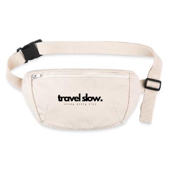 Travel slow - Stanley/Stella recycelte Gürteltasche - Naturweiß - Vorne