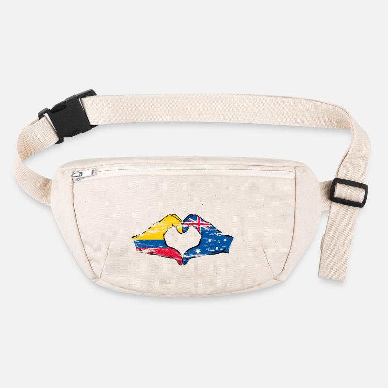 Kolumbien Australien Flagge Herzform used Stanley/Stella recycelte Gürteltasche