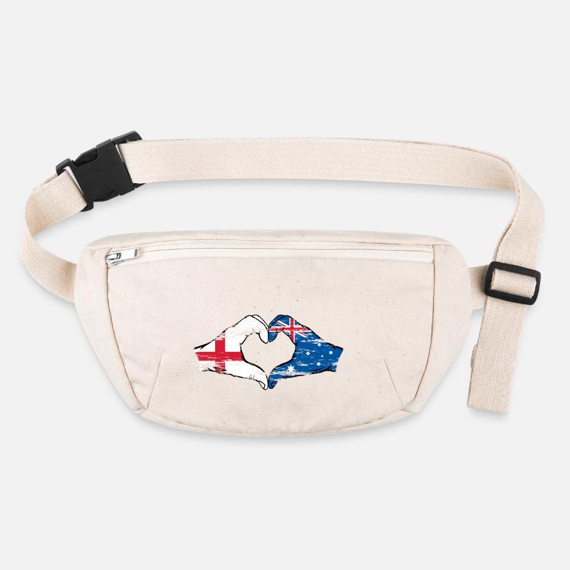 England Australien Flagge Herzform used Stanley/Stella recycelte Gürteltasche