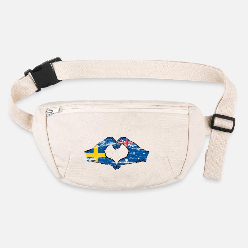 Schweden Australien Flagge Herzform used Stanley/Stella recycelte Gürteltasche
