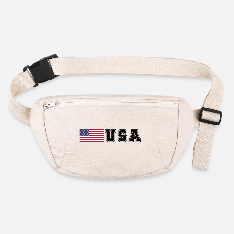 ÉQUIPE États-Unis Drapeau américain devant la police de caractères Sac banane recyclé Stanley/Stella