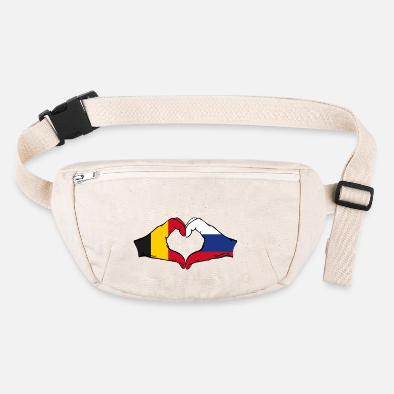 Belgique Russie mains forme de coeur Sac banane recyclé Stanley/Stella