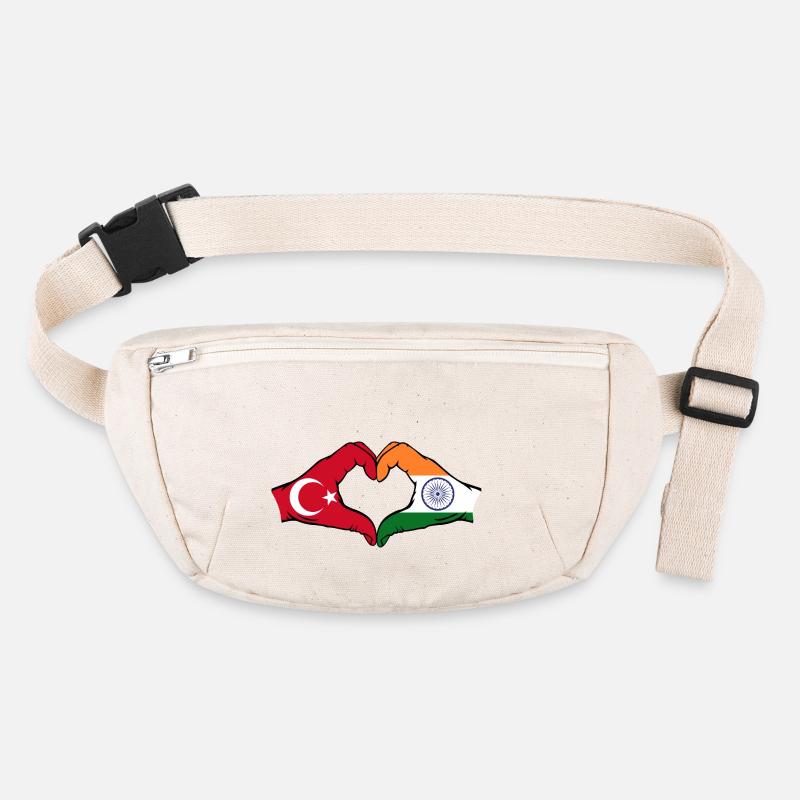 Turkey India Hands Heart Shape Stanley/Stella recycled Hip Bag 
