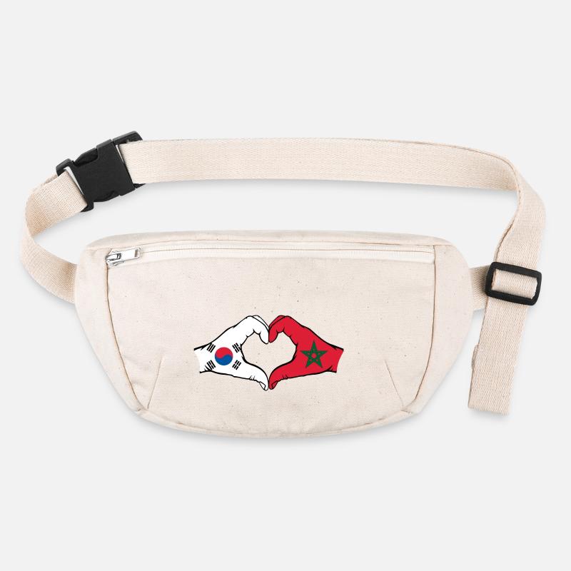 Corée du Sud Maroc Mains Forme Coeur Sac banane recyclé Stanley/Stella