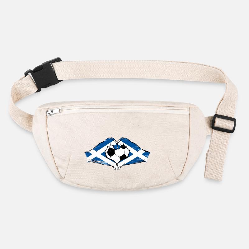Forme de coeur de mains de football de drapeau d'Écosse utilisé Sac banane recyclé Stanley/Stella
