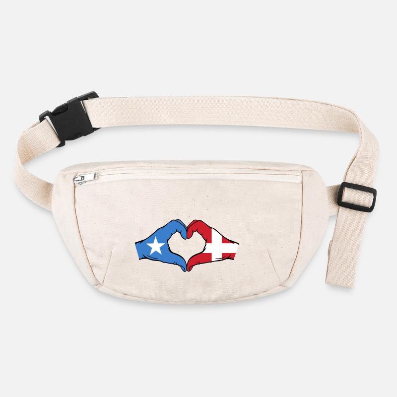 Somalia Denmark Flag Hands Heart Shape Stanley/Stella recycled Hip Bag 