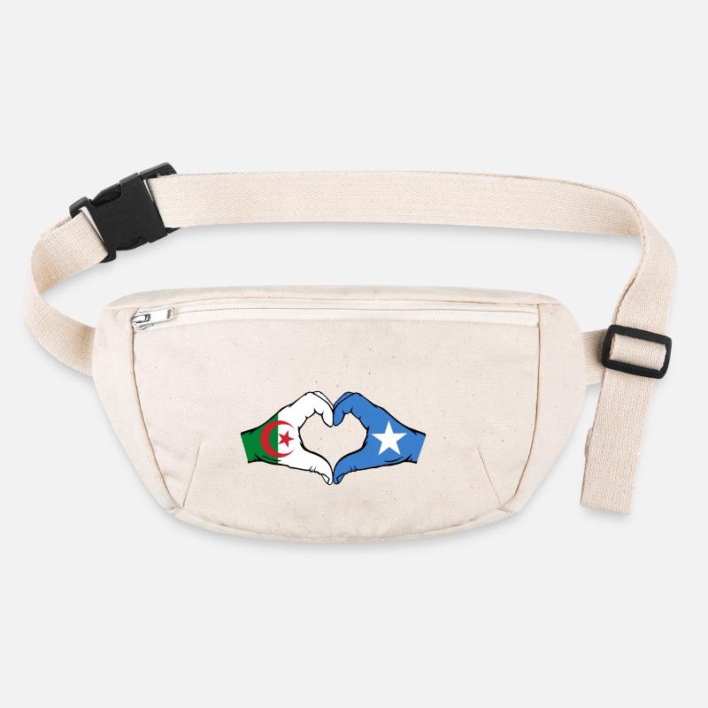 Algérie Somalie Drapeau Mains Coeur Forme Sac banane recyclé Stanley/Stella