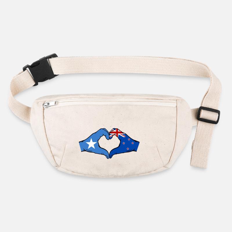 Somalie Nouvelle-Zélande Drapeau Mains Coeur Forme Sac banane recyclé Stanley/Stella