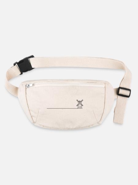 Windmühle Mühle Symbol - Stanley/Stella recycelte Gürteltasche - Naturweiß - Vorne