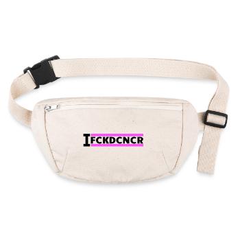 J’AI BAISÉ LE CANCER - Banner Pink (Cancer du sein) - Sac banane recyclé Stanley/Stella - blanc naturel - Devant