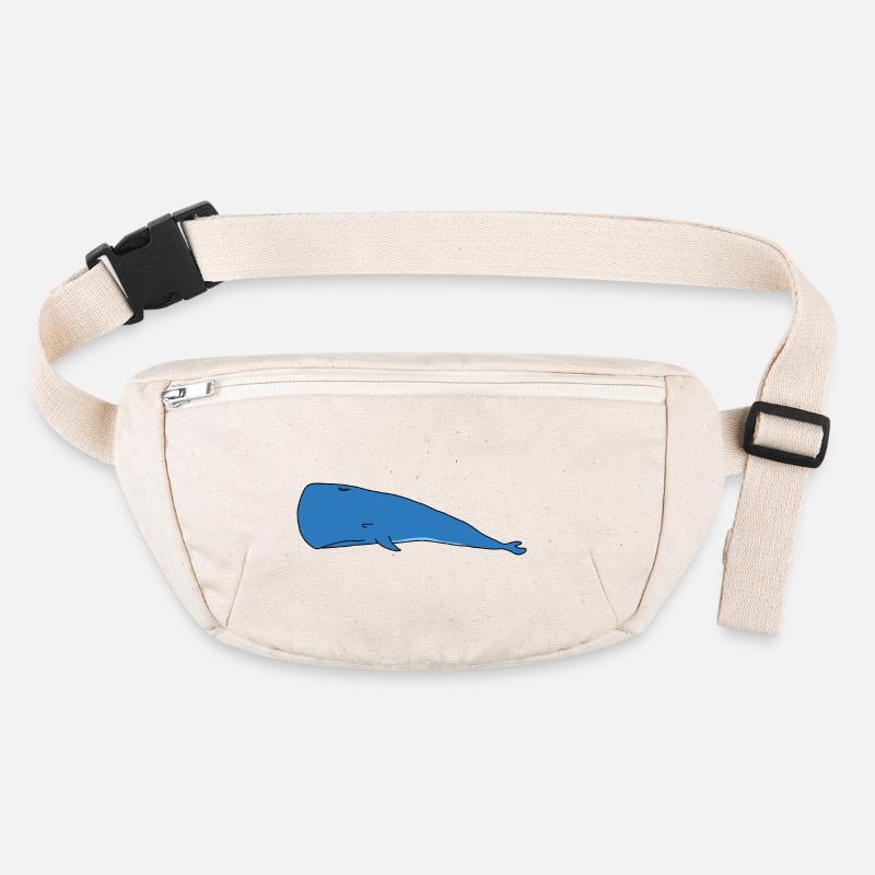 Blue Whale Minimalist Lazy Sleepy Design Stanley/Stella recycled Hip Bag 